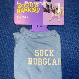 Boots & Barkley Light Blue Sock Burglar Dog Shirt